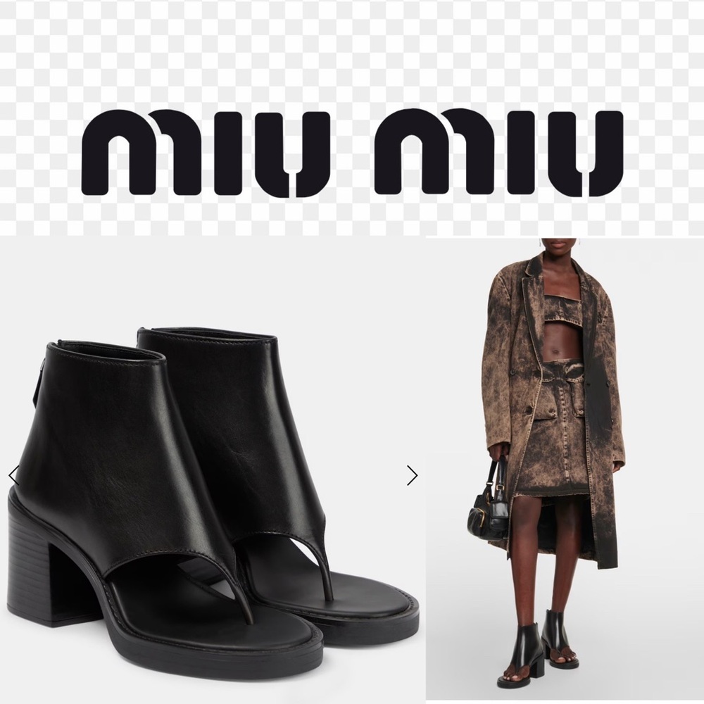 New💕 Miu Miu Black Heeled Boots
